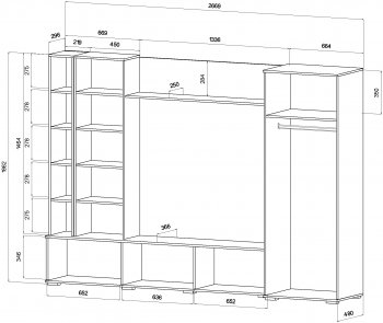 Стенка Селеста вотан/кашемир (Лин) в Заречном - zarechnyj.mebel-e96.ru