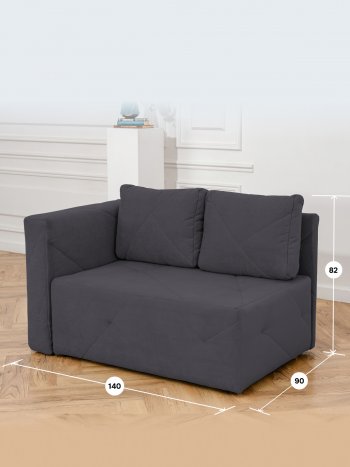 Диван 1010 графит, левый (BRENDOSS) в Заречном - zarechnyj.mebel-e96.ru