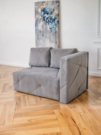 Диван 1010 серый, правый (BRENDOSS) в Заречном - zarechnyj.mebel-e96.ru