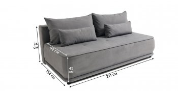 Диван-кровать 1001 серый (Brendoss) в Заречном - zarechnyj.mebel-e96.ru