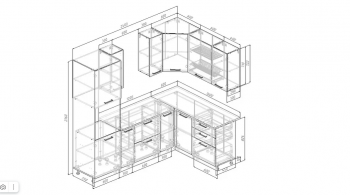 Угловой кухонный гарнитур Дели 2400*1600 мм Sanvut в Заречном - zarechnyj.mebel-e96.ru