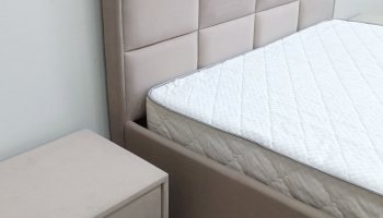 Кровать с подъемным механизмом Мега беж (Лин) в Заречном - zarechnyj.mebel-e96.ru