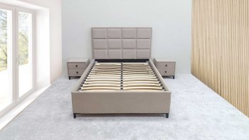 Кровать с подъемным механизмом Мега беж (Лин) в Заречном - zarechnyj.mebel-e96.ru