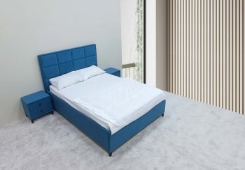 Кровать с подъемным механизмом Мега синий (Лин) в Заречном - zarechnyj.mebel-e96.ru