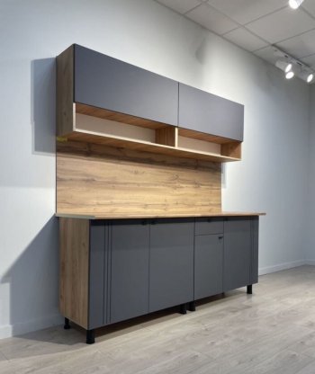 Кухонный гарнитур Монако 2000 мм графит (СВ) в Заречном - zarechnyj.mebel-e96.ru