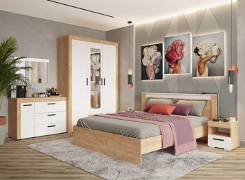 Кровать двуспальная Адель белый (Текс) в Заречном - zarechnyj.mebel-e96.ru