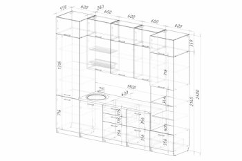 Кухонный гарнитур Альба экстра 3000 мм (Герда) в Заречном - zarechnyj.mebel-e96.ru