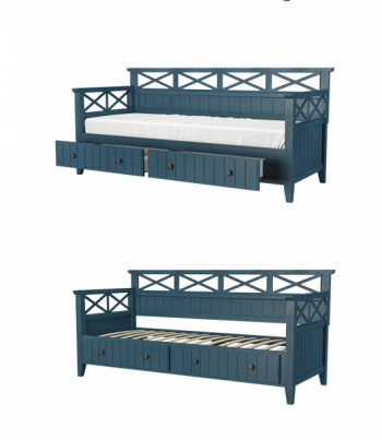 Кровать из массива Амелия сапфир (БМ) в Заречном - zarechnyj.mebel-e96.ru