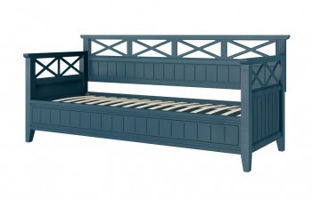 Кровать из массива Амелия сапфир без ящиков (БМ) в Заречном - zarechnyj.mebel-e96.ru