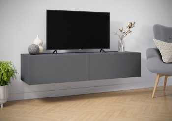 Навесная тумба под ТВ Айден ТБН06-1400 серый (ИЦ) в Заречном - zarechnyj.mebel-e96.ru | фото
