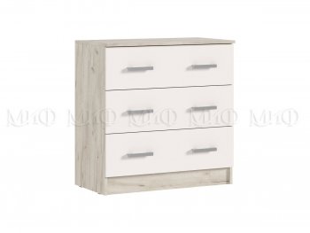 Комод 3 ящика Бася крафт/кашемир (Миф) в Заречном - zarechnyj.mebel-e96.ru