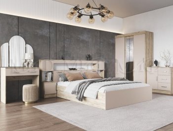Спальный гарнитур Бася крафт/кашемир (Миф) в Заречном - zarechnyj.mebel-e96.ru