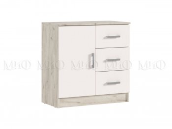 Комод 3 ящика 1 дверь Бася крафт/кашемир (Миф) в Заречном - zarechnyj.mebel-e96.ru