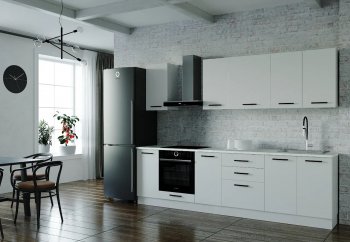 Кухонный гарнитур Белый глянец 2800 МДФ (Санвут) в Заречном - zarechnyj.mebel-e96.ru