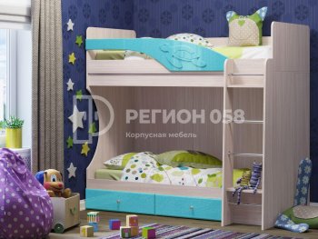 Двухъярусная кровать Бемби МДФ (Регион) в Заречном - zarechnyj.mebel-e96.ru