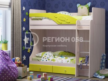 Двухъярусная кровать Бемби МДФ (Регион) в Заречном - zarechnyj.mebel-e96.ru