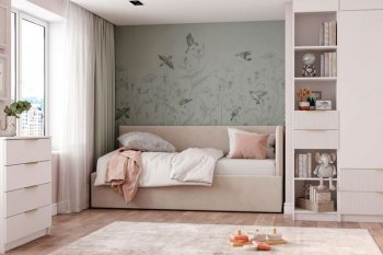 Диван-кровать Бенто с ПМ, велюр Крем (ДСВ) в Заречном - zarechnyj.mebel-e96.ru