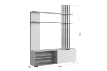 Мини-стенка Бери (Мебельсон) в Заречном - zarechnyj.mebel-e96.ru