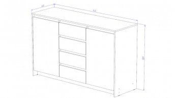 Стенка Бостон модульная анкор (Лин) в Заречном - zarechnyj.mebel-e96.ru