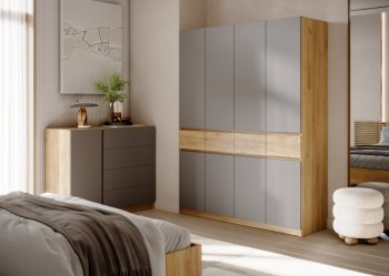 Шкаф 1600 мм Бостон Лайт ШК-004 серый (Стиль) в Заречном - zarechnyj.mebel-e96.ru