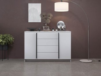 Комод 67.11 Брандо ЛДСП New белый (Олмеко) в Заречном - zarechnyj.mebel-e96.ru