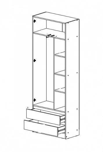 Шкаф 800 мм Челси Color (Миф) в Заречном - zarechnyj.mebel-e96.ru