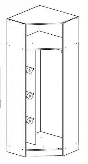 Шкаф угловой Челси Color (Миф) в Заречном - zarechnyj.mebel-e96.ru