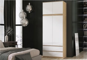 Шкаф Челси с антресолью 900 мм Сонома (Миф) в Заречном - zarechnyj.mebel-e96.ru