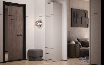 Пенал Челси 450 мм с антресолью Кашемир (Миф) в Заречном - zarechnyj.mebel-e96.ru