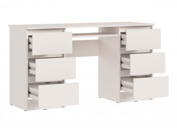 Письменный стол Челси 6 ящиков кашемир (Миф) в Заречном - zarechnyj.mebel-e96.ru