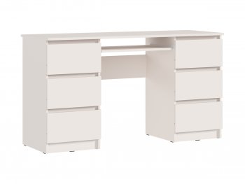 Письменный стол Челси 6 ящиков кашемир (Миф) в Заречном - zarechnyj.mebel-e96.ru