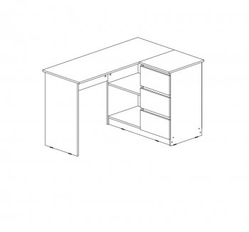 Письменный стол угловой + Стеллаж Челси кашемир (Миф) в Заречном - zarechnyj.mebel-e96.ru