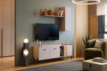 Стенка Доминика модульная  (Мебельсон) в Заречном - zarechnyj.mebel-e96.ru