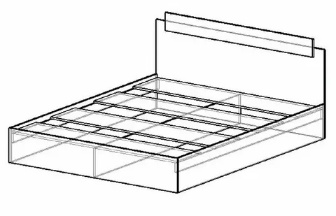 Кровать двуспальная Эко 1400 белый (Эра) в Заречном - zarechnyj.mebel-e96.ru