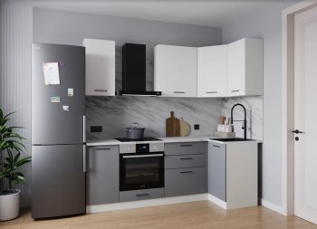 Угловой кухонный гарнитур Элеганция 2200*1000 мм (Sanvut) в Заречном - zarechnyj.mebel-e96.ru