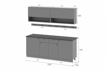 Кухонный гарнитур Энни 2000 мм (МИ) в Заречном - zarechnyj.mebel-e96.ru