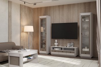 Стенка Фантазия модульная, кашемир (Олмеко) в Заречном - zarechnyj.mebel-e96.ru