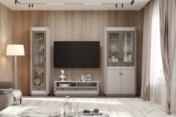 Стенка Фантазия модульная, кашемир (Олмеко) в Заречном - zarechnyj.mebel-e96.ru