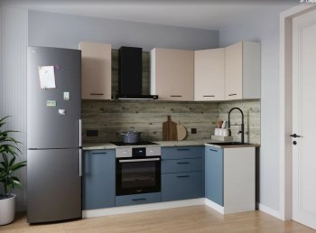 Угловой кухонный гарнитур Фьюжн 2200*1000 мм (Sanvut) в Заречном - zarechnyj.mebel-e96.ru