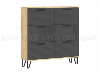 Обувница Флэш крафт/графит (Миф) в Заречном - zarechnyj.mebel-e96.ru