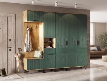 Прихожая Флэш модульная, крафт/грин(Миф) в Заречном - zarechnyj.mebel-e96.ru