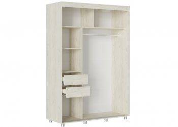 Шкаф-купе 1500 мм Форест крафт белый (Стиль) в Заречном - zarechnyj.mebel-e96.ru