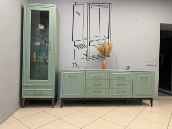 Стенка Гориция Зеленый самшит (БМ) в Заречном - zarechnyj.mebel-e96.ru