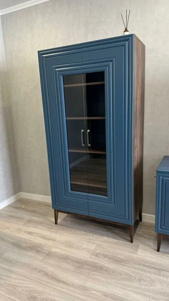 Витрина Гориция ШР-2 Сапфировый (БМ) в Заречном - zarechnyj.mebel-e96.ru