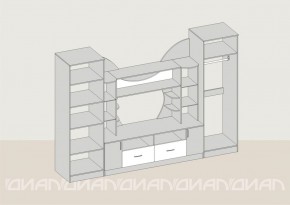 Гостиная Аллегро с 2 шкафами вариант-5 (венге/дуб белфорт) в Заречном - zarechnyj.mebel-e96.ru