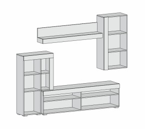 Гостиная Майами (Дуб Белый) в Заречном - zarechnyj.mebel-e96.ru