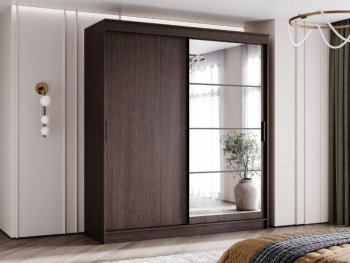 Шкаф-купе 2000 мм Гранд-1 ЛДСП/Зеркало, венге (Эра) в Заречном - zarechnyj.mebel-e96.ru