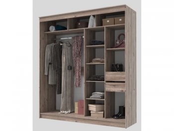 Шкаф-купе 2000 мм Гранд-1 ЛДСП/Зеркало, дуб горный (Эра) в Заречном - zarechnyj.mebel-e96.ru