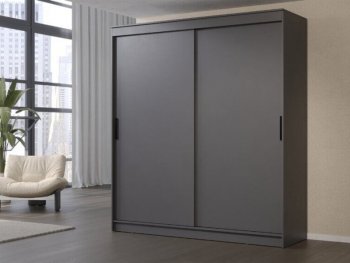 Шкаф-купе 2000 мм Гранд-1 ЛДСП, графит (Эра) в Заречном - zarechnyj.mebel-e96.ru