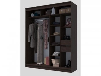 Шкаф-купе 2000 мм Гранд-1 зеркало/зеркало, венге (Эра) в Заречном - zarechnyj.mebel-e96.ru